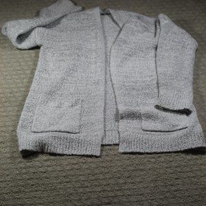 Charlotte Russe Size M Light Grey Open Font Cardigan